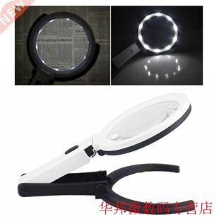 Magnifying Glass 2X 5X Magnifier Table Desk-type Lamp Handhe