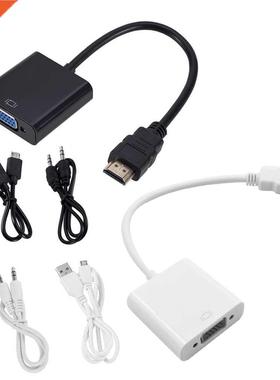 HDMI-Compatile to VGA Adapter Male to Female Converter Conv