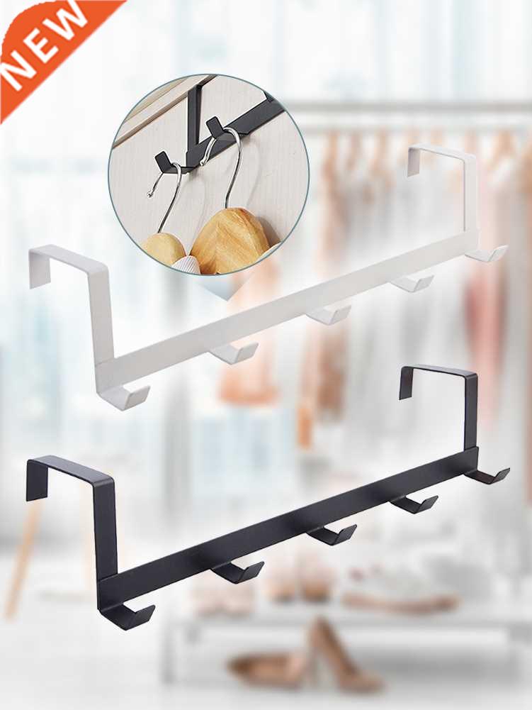 Coat Hook Rack Over the Door 5 Hooks Home Organizer Metal Ha