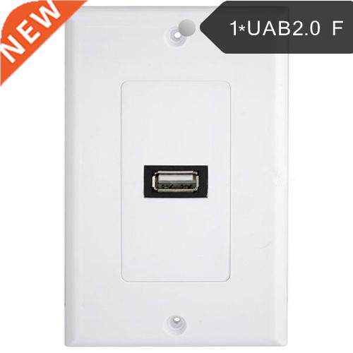 USB 2.0 Wall Charger Outlet Plate Panel Power Supply Socket
