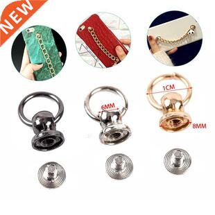 10pcs 8mm Metal Ball Post With O Ring Studs Rivets Nail Scre