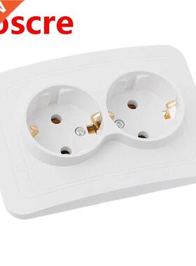 220V/16A 118x80mm EU Double Ground Socket Household Industri