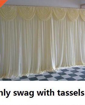 6m ice silk White pink red purple blue Color Wedding