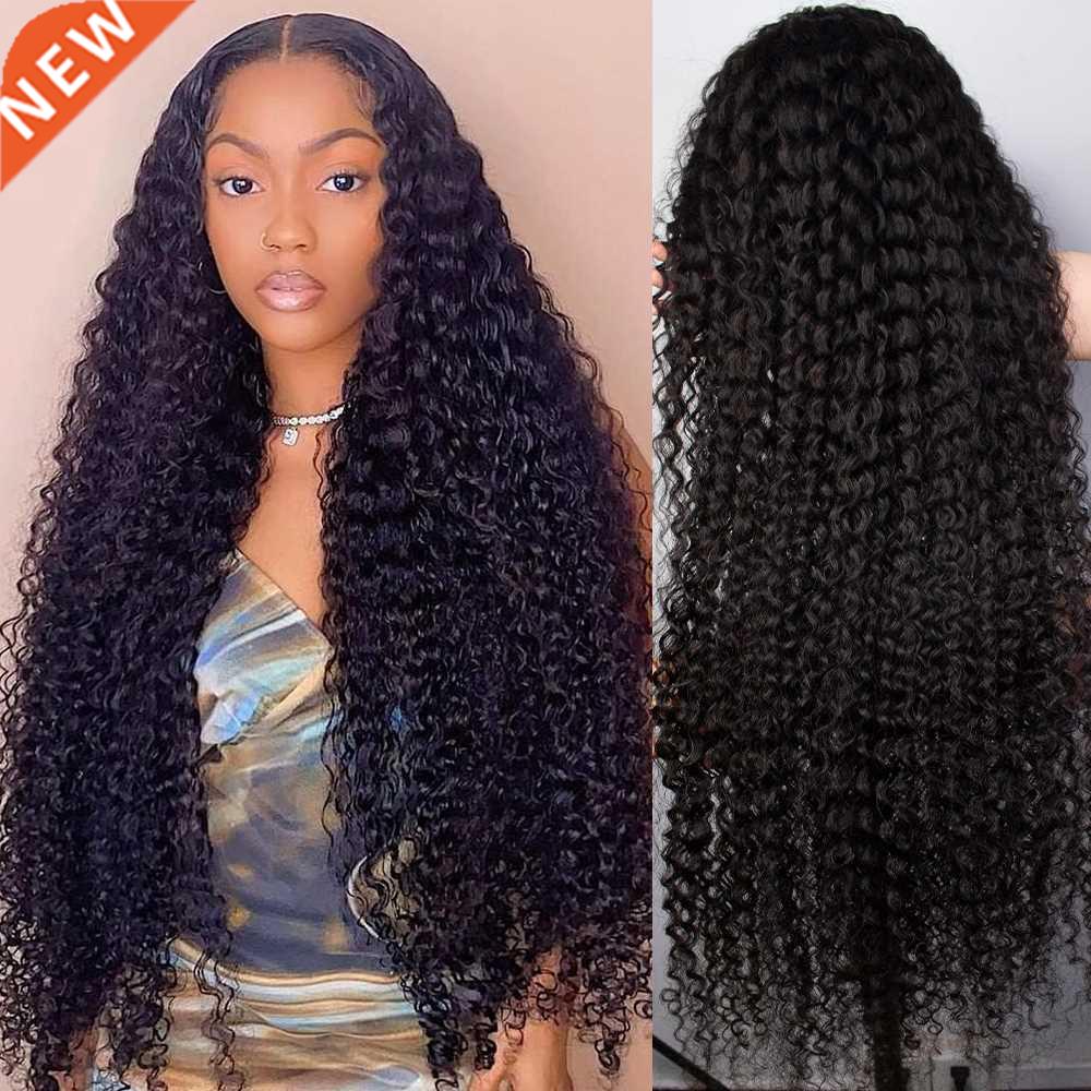 13x4 Deep Wave Frontal Wig Brazilian Curly Full Lace Human H