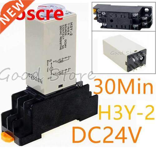 1SET H3Y-2 24V Small time relay 0-30S ST6P electronic relay