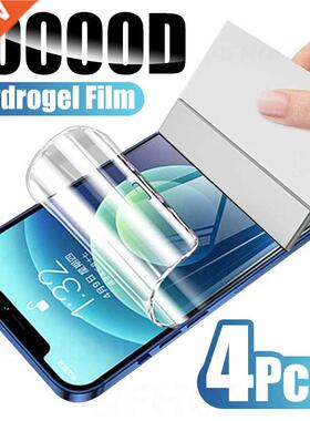 4PCS Full ver Hydrogel Film On The For iPhone 13 12 11 Pro M