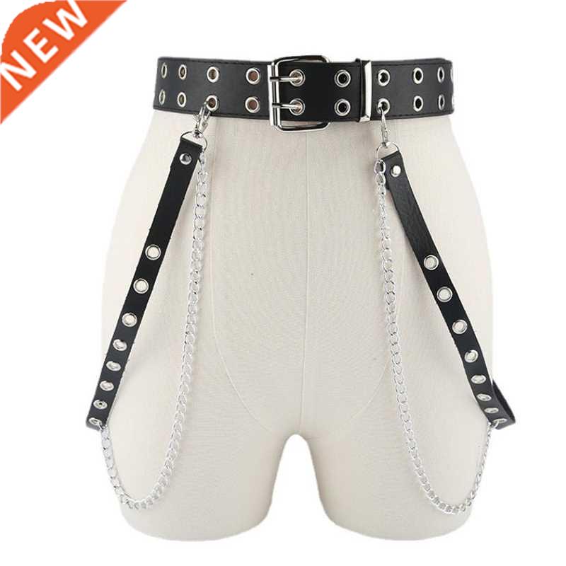 1pcs Women Adjustable Chain Belt Punk Hip-hop Belt With Chai