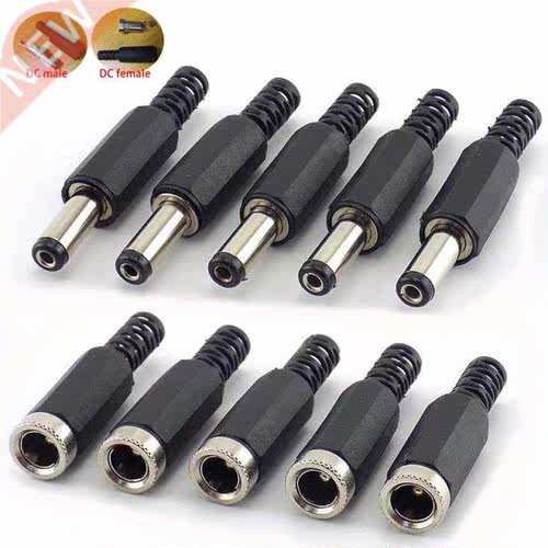 10Pcs DC Male DC Female Connectors DC Power Jack Plug Adapte