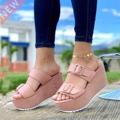 Summer Women Shoes High Heel Wedge Platform Sandals Ladies O