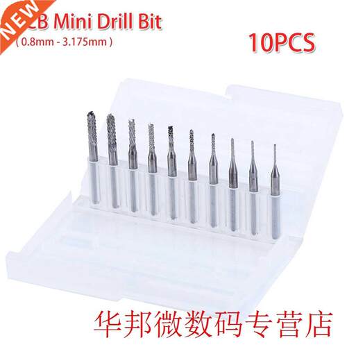 CNC End Mill PCB Engraving Cutter 10pcs .175mm Shank Rotary