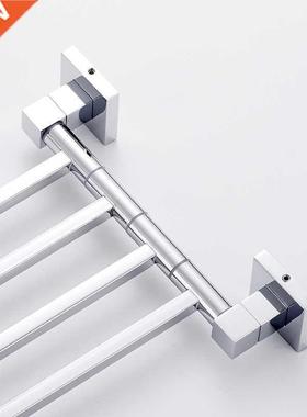 Stainless Steel 2/4 Swivel Towel Bars Hanger Bathrobe Towel