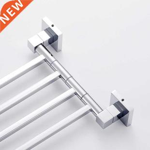 Stainless Steel 2/4 Swivel Towel Bars Hanger Bathrobe Towel