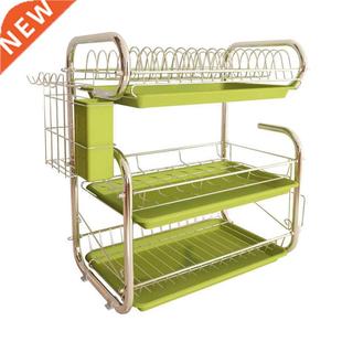 3 Tiers Dish Drying Rack Storage Shelf Kitchen Washing