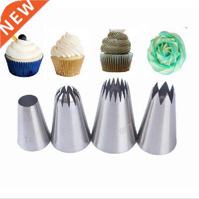 4Pcs Large Icing Piping Nozzle Russian Pastry Tips aking