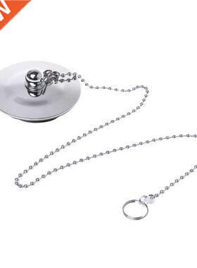 Bathtub Drain Plug with Chain Sink Basin Water Stopper For B