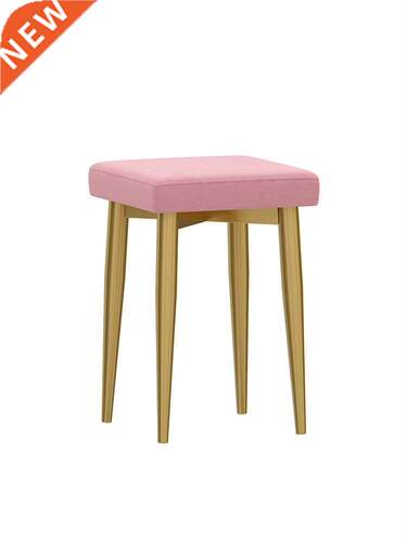 Home Stool Iron Small Square Stool Leather Bench Fashion