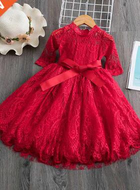 Lace Christmas Dress Girls New Year Costume Princess Wedding