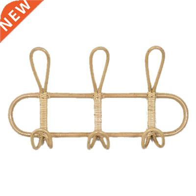 Rattan Wall Hooks Kids Garments Organizer Rack Clothes Hat