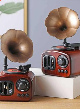 Retro Phonograph Shape Music Box Classical Art Decor Music B