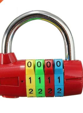 Combination Lock Travel Luggage Lock 4 Digits Numbers Red