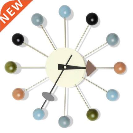 Retro Starburst Ball Wall Clock Decor Home Decoration Ball W