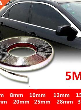5M Exterior Car Chrome Body Strip Bumper Auto Door Protectiv