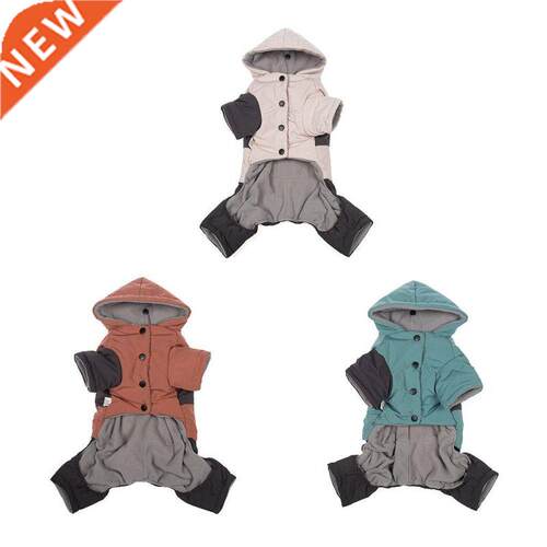 Letter Printed Dog Jumpsuits Winter Warm Pet Dog Clothes
