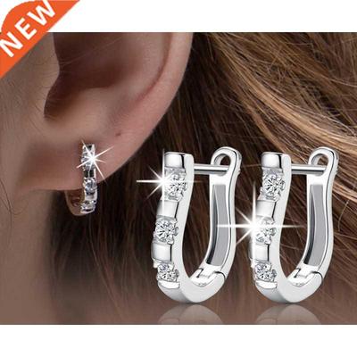 LByzHan Authentic 925 Sterling Silver Pendientes Earrings Ha