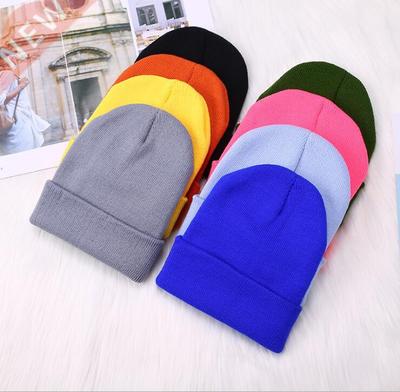 Winter Hats for Unisex New Beanies Knitted Solid Cute Hat La