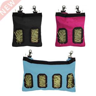 Hay Bag Hanging Pouch Feeder Holder Feeding Dispenser