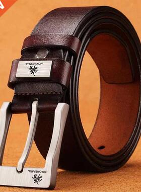 Fiery authentic men's leather high quality classic belt allo