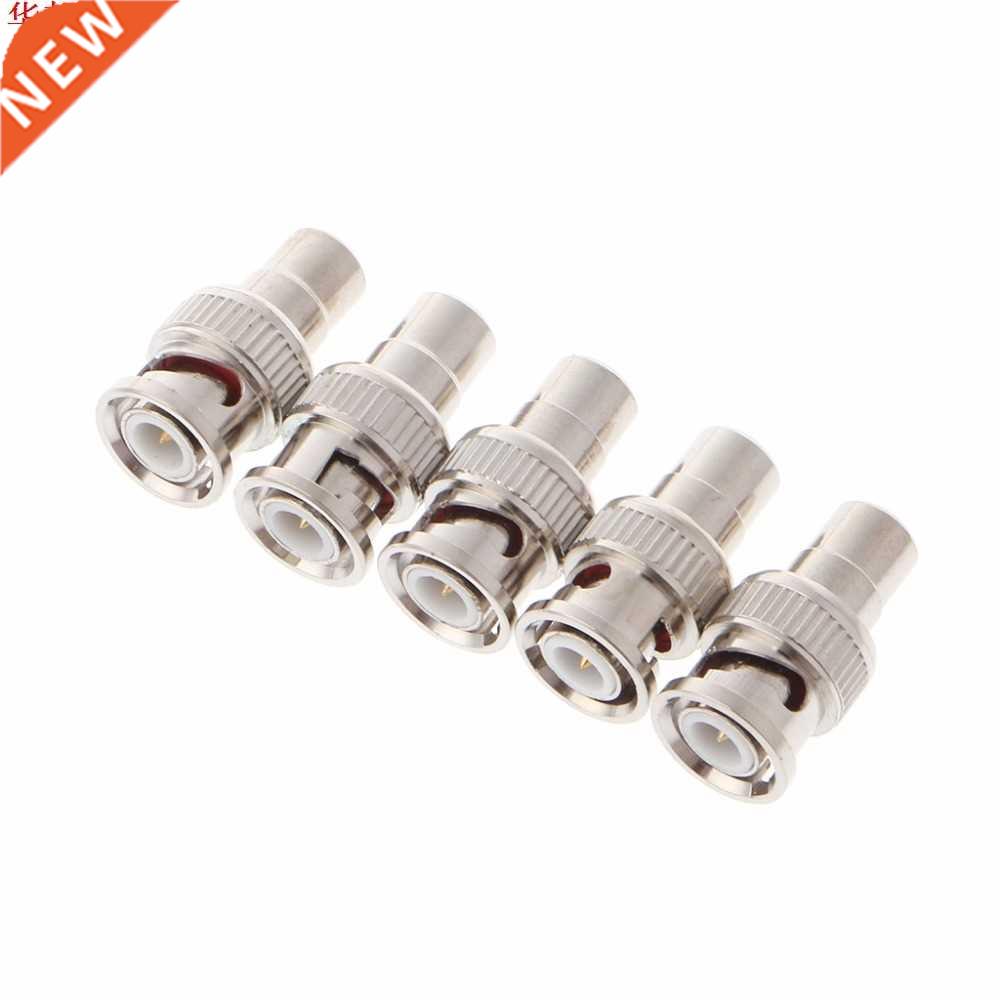 5 Pcs BNC Male To RCA Female Plug RF Coaxial Cable Connector