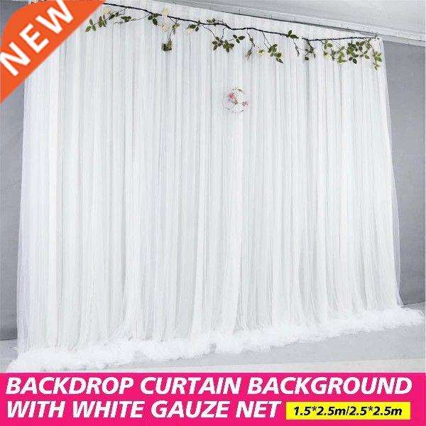Wedding Party Backdrop Silk Drapes Gauze Stage Draping