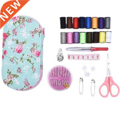 Portable mini travel sewing kits box with color needle