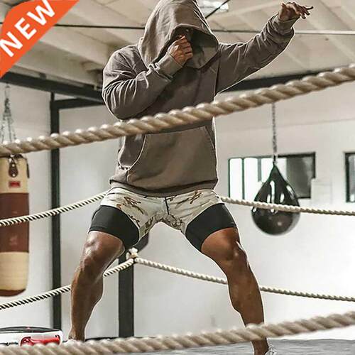 New running shorts summer men's gym fitness bodybuilding tra