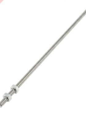 320mm x M8 Thread Bar Stock Rod Silver Tone