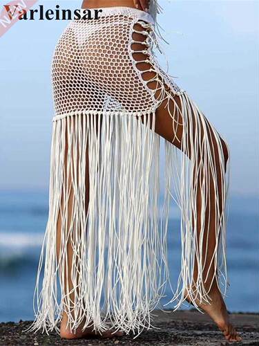 2022 Knitted Tassel Bikini Bottom Beach ver Ups Beach Dress