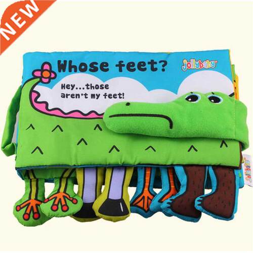 nfant Actvty Cloth Book Cartoon Anmal Soft Baby Educato