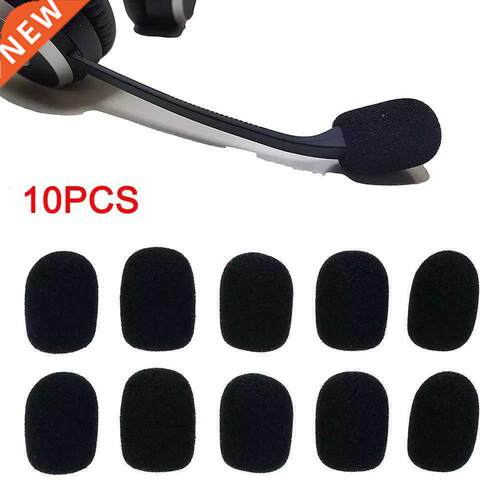 10Pcs Black Mic Protector Replacement Headset Foam vers Wind