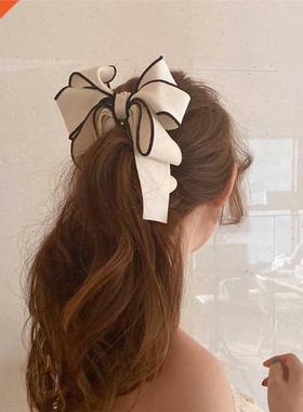 Ribbon Bow Bnn Clip Cute Perl Hirpins Lce Brrette Hi