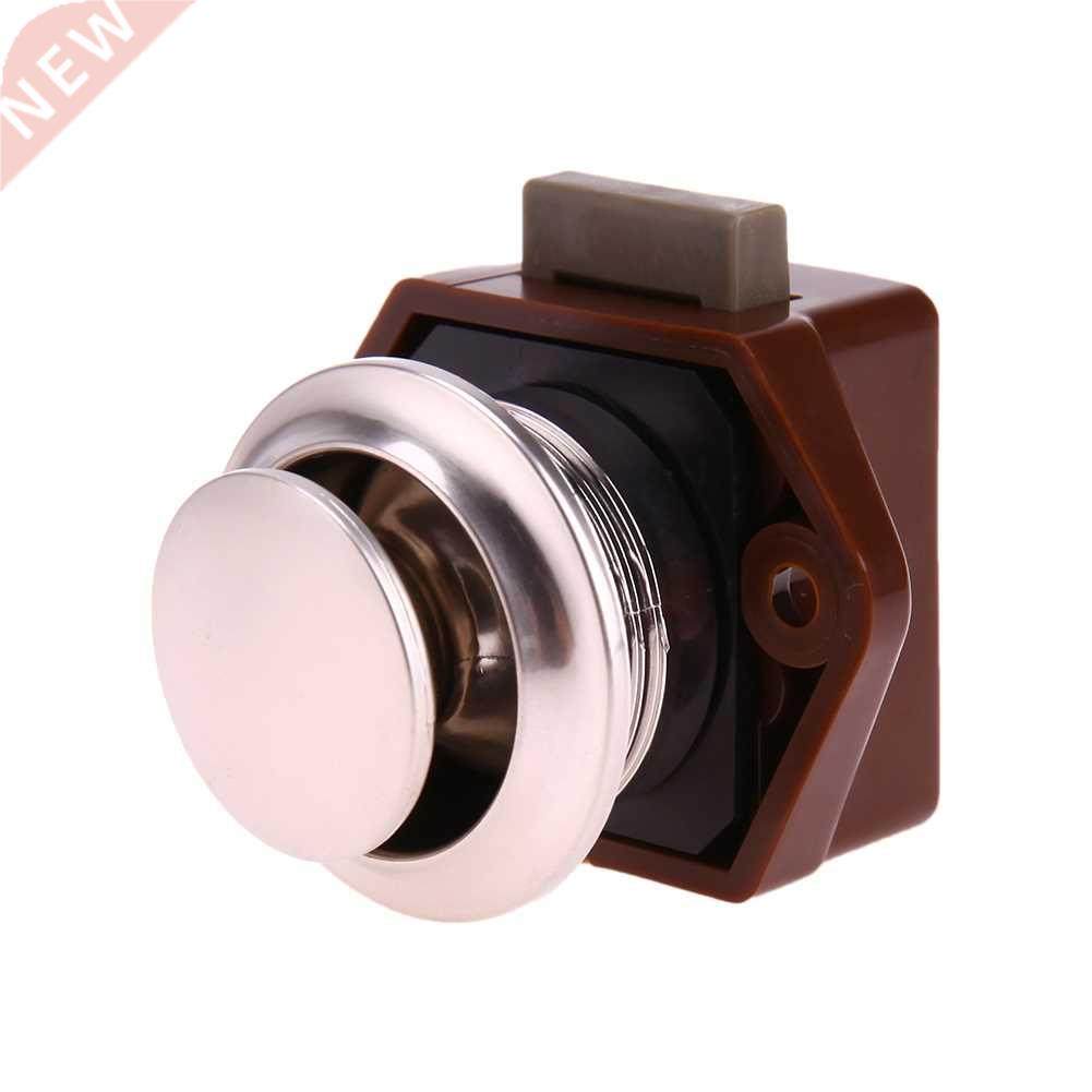 Mini Button Catch Lock Cupboard Camper Door Push Lock Knob C