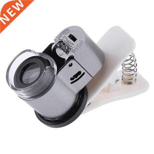 65X Zoom Clipon Microscope LED Jewelry Loupe + UV Light Magn
