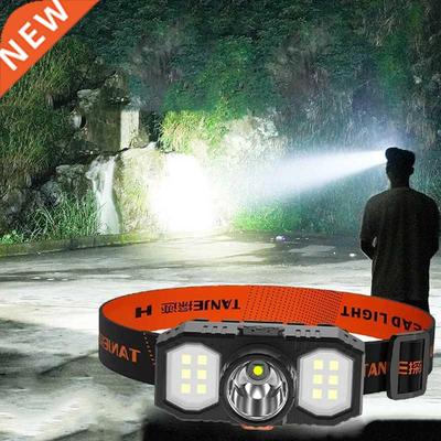 LED Headlamp 2 Mode USB Rechargeable Head-mounted Flashlight