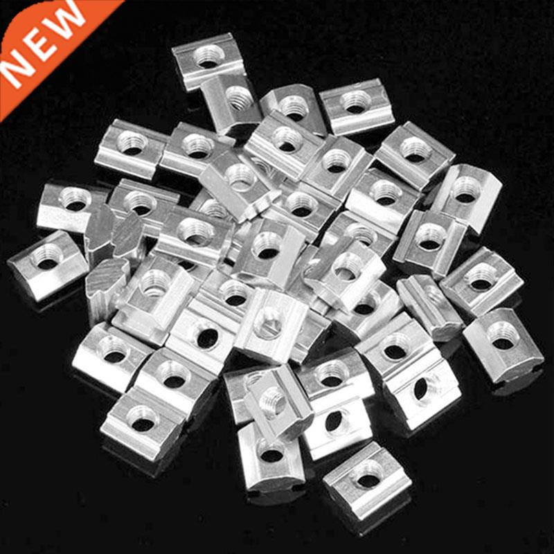 50pcs M5 T Sliding Nut Zin-Plated Carbon Steel T Sliding Nut