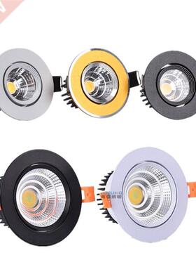 Dimmable LED COB Spotlight Ceiling Lamp AC85-265V 3W 5W 7W 9