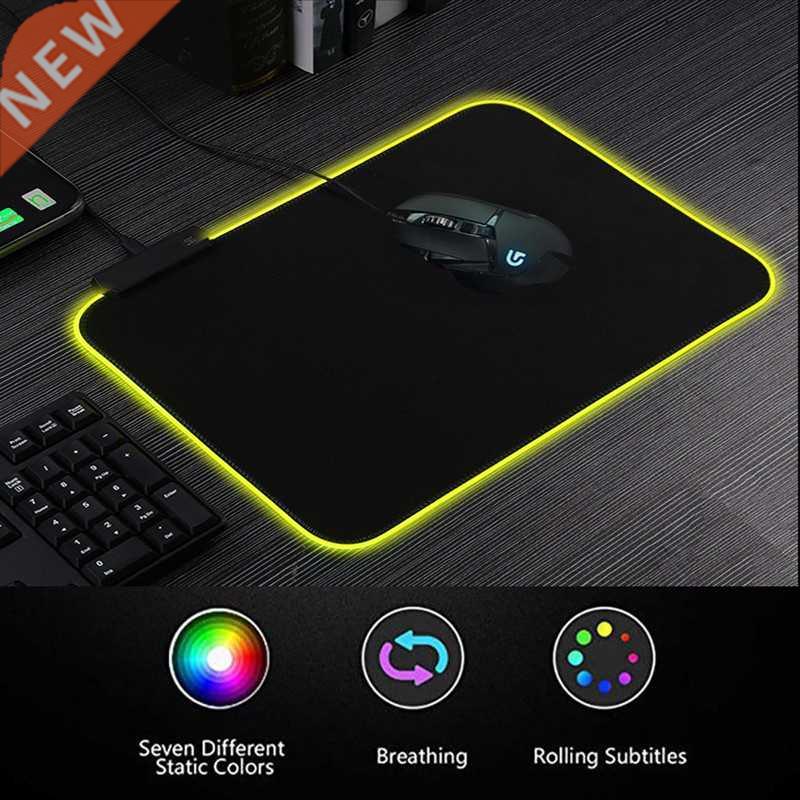 RGB Gaming Mouse Pad Rubber Mat RGB Colorful LED Lighting Ga
