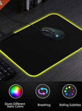 RGB Gaming Mouse Pad Rubber Mat RGB Colorful LED Lighting Ga