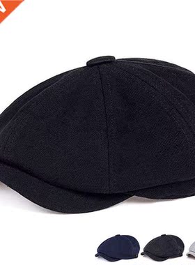 2022 Retro Octagonal Hat All-match British Newsboy Hat Men a