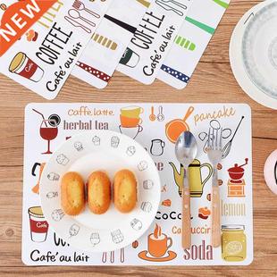 2/4PCS Placemats PVC Table Mat Kids Tableware Cartoon Dining