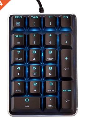 Mechanical Numeric Keypad Brown Switch Wired Ice Blue Backli